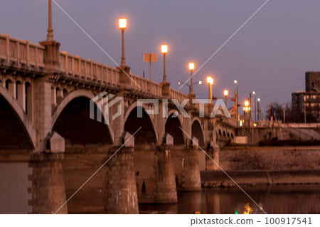 Hyogo, Muko Ohashi at dusk 100917541