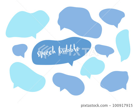 Simple speech bubble illustration set Simple speech bubble illustration set 100917915