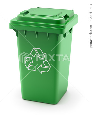 Green recycle bin Green recycle bin 100919805