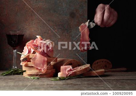 The hand of a prosciutto thief. The hand of a prosciutto thief. 100920095