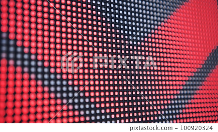 LED screen in operation outside. Close-up view. LED screen in operation outside. Close-up view. 100920324
