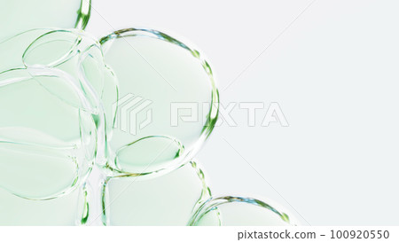 Water droplets floating in white space, green water bubble abstract background, sustainable abstract Water droplets floating in white space, green water bubble abstract background, sustainable abstract 100920550