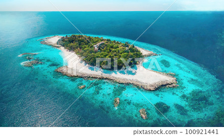 無人島背景素材 100921441