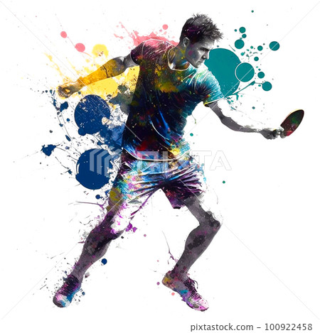 乒乓球運動員繪畫藝術 乒乓球運動員繪畫藝術 100922458