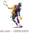 tennis player paint art 100922459