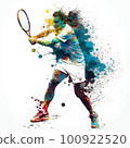 tennis player paint art 100922520