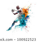 basketball player paint art 100922523