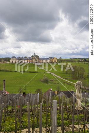 Kuks hospice with baroque decoration, Eastern Bohemia, Czech Republic 100922849