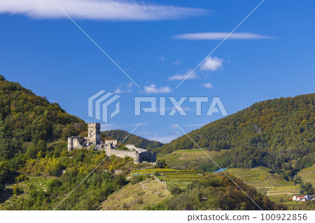 Hinterhaus castle ruins (Ruine Hinterhaus), Spitz, Wachau, UNESCO site, Lower Austria, Austria 100922856