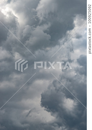Cover page with dramatic rainy and stormy sky with heavy clouds as a background with copy space. Cover page with dramatic rainy and stormy sky with heavy clouds as a background with copy space. 100925092