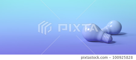 Light bulb on a colored background - 3D 100925828