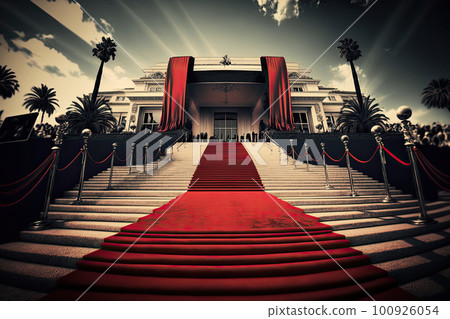 Professional cyclist in protective helmet trains on mountain road. Female athlete trains on a bicycle. Created with Generative AI 100926054