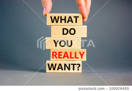 What do you really want symbol. Concept words What do you really want on wooden block. Beautiful grey table grey background. Businessman hand. Business and what do you really want concept. Copy space. What do you really want symbol. Concept words What do you really want on wooden block. Beautiful grey table grey background. Businessman hand. Business and what do you really want concept. Copy space. 100926489
