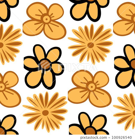 Pattern about gardening. Flowers vector illustration. Garden care logo. Gardener, gardening banner 100926540