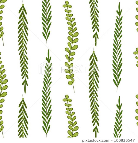 Pattern about gardening. Vector illustration of green stem. Gardener, gardening banner 100926547
