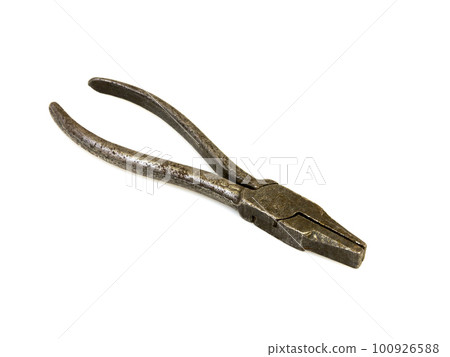 Tool close up of wire pliers on white background Tool close up of wire pliers on white background 100926588