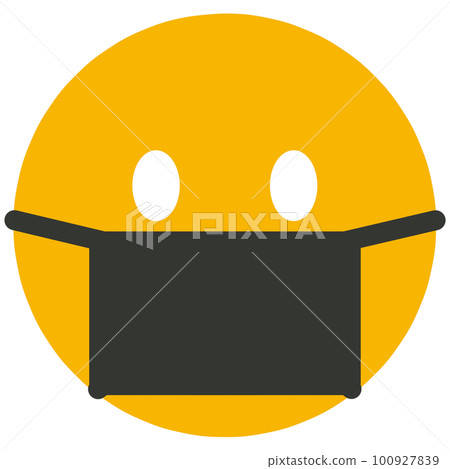 帶有簡單面部表情圖標的面具 100927839