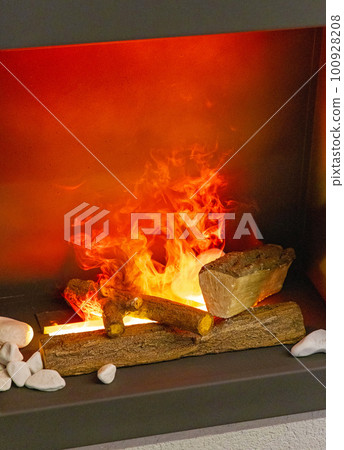 Ceramic Logs Fireplace Steam 100928208