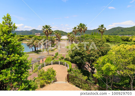 A tropical image of Okinawa seen from the observatory A tropical image of Okinawa seen from the observatory 100929703
