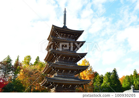 Jogizan Saihoji Temple 五層寶塔和秋葉（宮城縣） 100930205