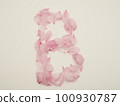 用花瓣繪製的英文大寫字母“B” 100930787