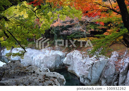 秋天的中津市猿飛仙坪峽 秋天的中津市猿飛仙坪峽 100932262