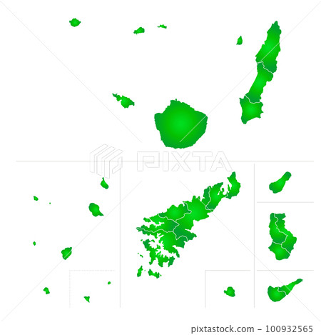 鹿兒島縣孤島市町村地圖 鹿兒島縣孤島市町村地圖 100932565