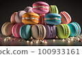 Colorful macaroons 100933161