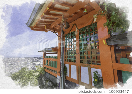 和歌山縣新宮市 水彩畫新宮神倉神社禮拜堂 和歌山縣新宮市 水彩畫新宮神倉神社禮拜堂 100933447