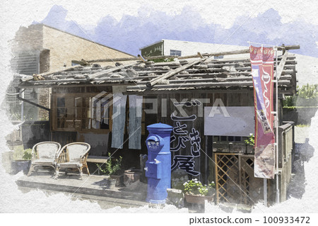 水彩風格 Shingu Kawahara 家族新宮市和歌山縣 100933472