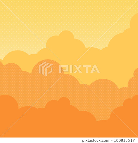 Muddy clouds and sunset sky background material (square) 100933517