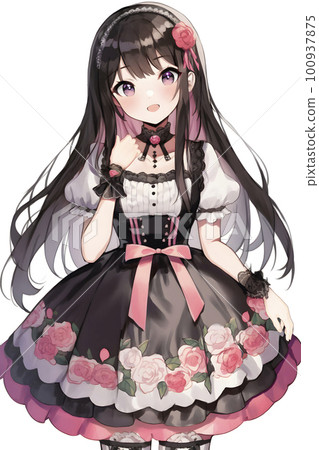 花裙子 Cosplay 少女插畫「AI 生成圖」 100937875