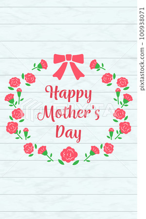 母親節母親節橫幅裝飾康乃馨花圈和緞帶英文豎條紋 母親節母親節橫幅裝飾康乃馨花圈和緞帶英文豎條紋 100938071