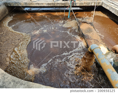 Wastewater treatment pond aerated wastewater treatment ponds 100938125