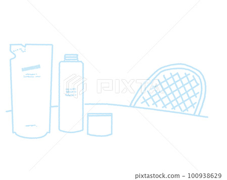 Cosmetic bottle refilling scene Cosmetic bottle refilling scene 100938629