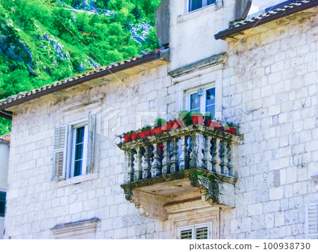 The traditional stone houses at Kotor's Old Town, Montenegro The traditional stone houses at Kotor's Old Town, Montenegro 100938730