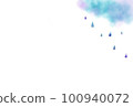 Colorful rain clouds and drops 100940072