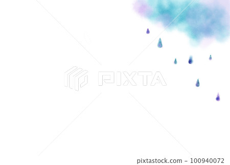 五顏六色的雨雲和水滴 100940072