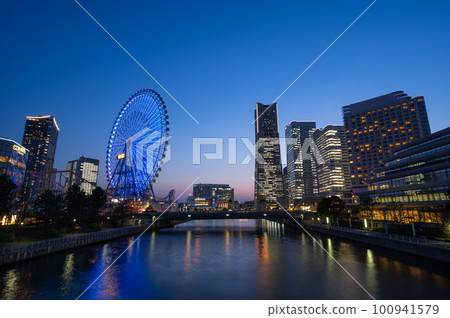 橫濱港未來夜景 橫濱港未來夜景 100941579