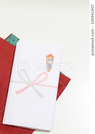 Wrapped white towel (noshigami, greeting, gift, gift, image) 100941607