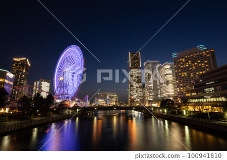 Yokohama Minato Mirai night view Yokohama Minato Mirai night view 100941810