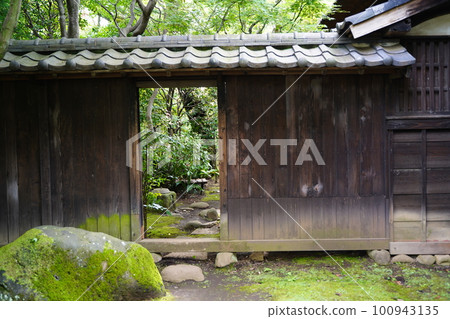 江戶東京露天建築博物館復古建築、商店和巴士 100943135