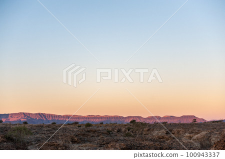 Sunset at Sesriem Canyon 100943337