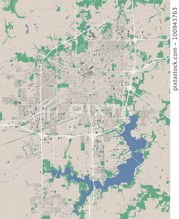 Detailed Map Of Downtown Springfield Illinois City Of Springfield