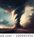 big tornado on my way, stock image 100945950