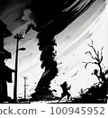 big tornado on my way, stock image 100945952