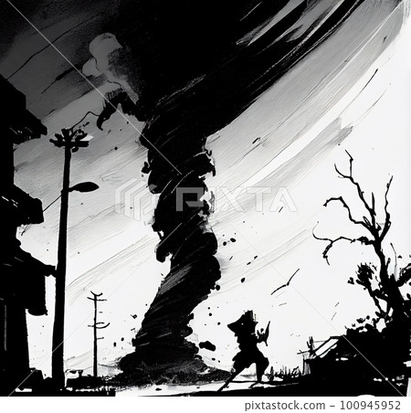 big tornado on my way, stock image 100945952