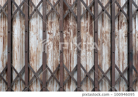 Folding metal house door, Old metallic, Iron door 100946095