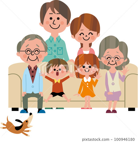 big family on the sofa big family on the sofa 100946180