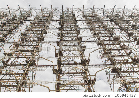 Soviet Pripyat antenna designed to track the launch of enemy missiles Soviet Pripyat antenna designed to track the launch of enemy missiles 100946438